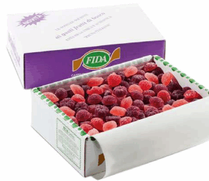 Fruta italiana y caramelos